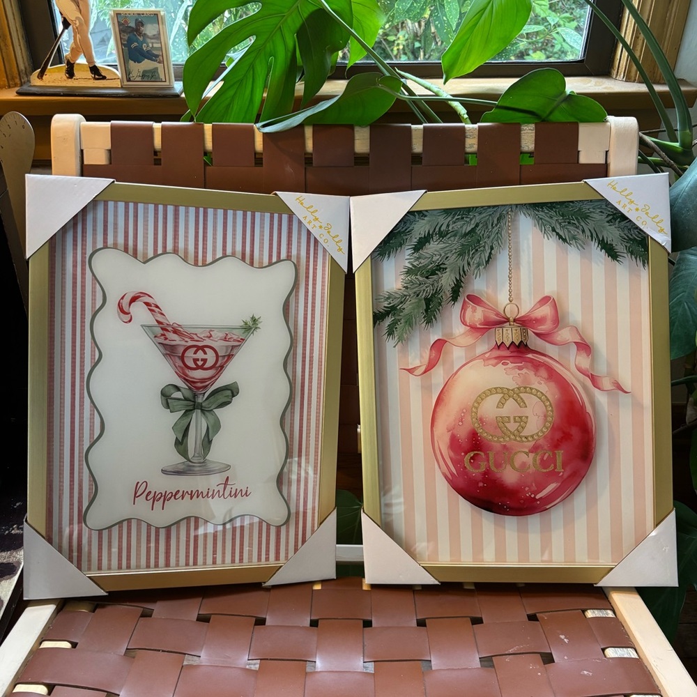 NWOT Holiday Framed Artwork